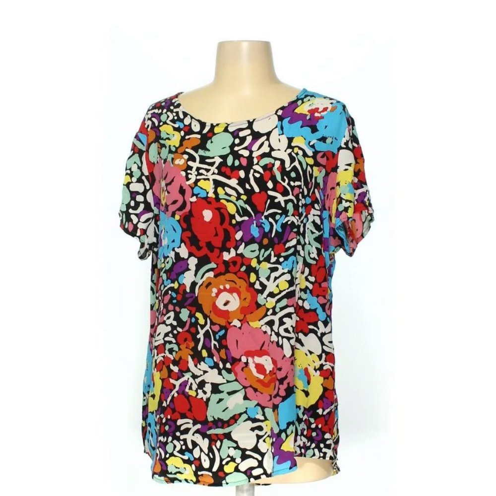 Silk, Colorful, 1980s Amanda Uprichard Blouse